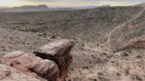 Aerial view of desert