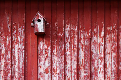 Close-up of old weathered door