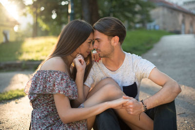 Young couple friends