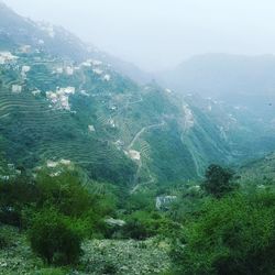 High angle view of landscape against sky