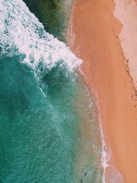 High angle view of sea waves