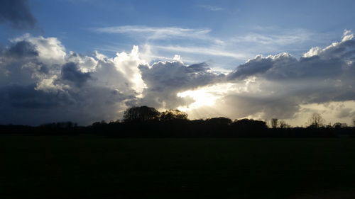 Scenic view of landscape at sunset