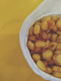 High angle view of food in bowl