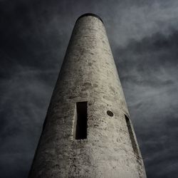 Low angle view of tower against sky