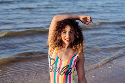 Young woman at beach