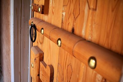 Close-up of wooden door