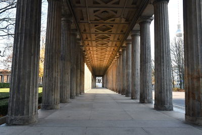 Empty corridor of building
