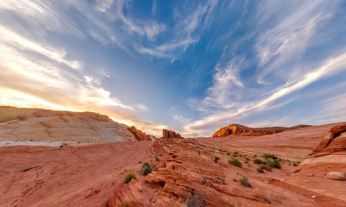 Scenic view of desert against sky