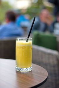 Close-up of drink on table