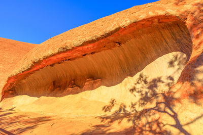 Rock formations in desert against sky