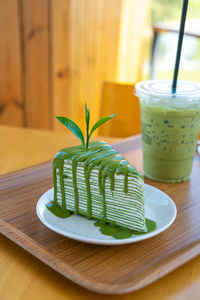 Close-up of food on table