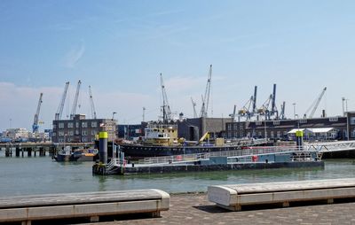 Commercial dock at harbor