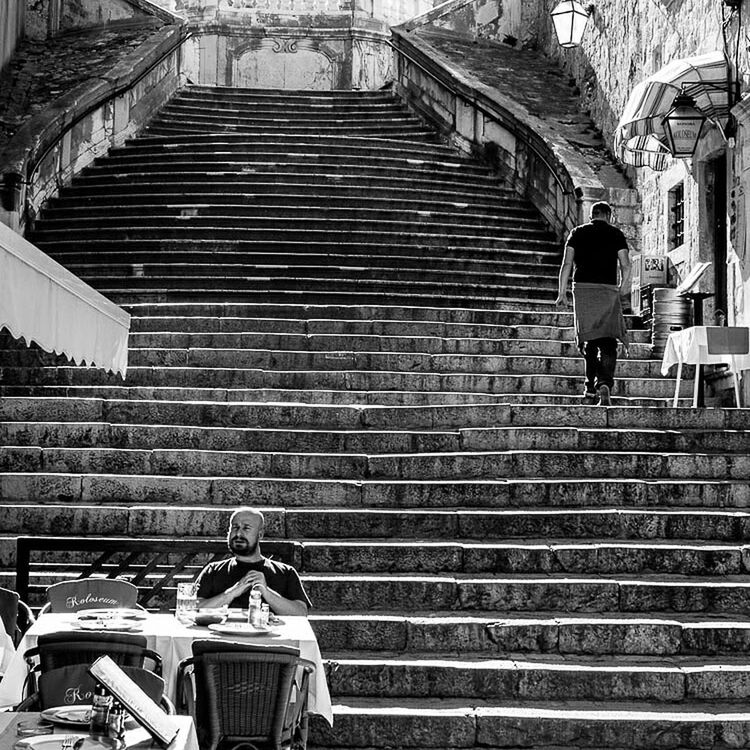 building exterior, steps, built structure, architecture, steps and staircases, staircase, railing, brick wall, day, outdoors, house, old, building, low angle view, no people, the way forward, residential structure, residential building, stairs, absence