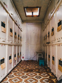 Interior of old locker room