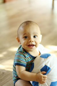 Portrait of cute boy smiling