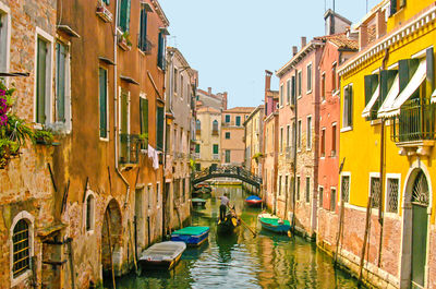 Narrow canal along buildings