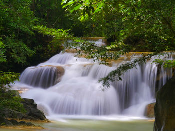 Scenic view of waterfall