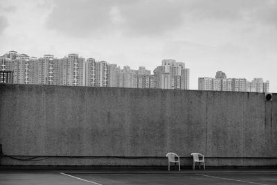 Buildings against sky in city