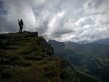 Man standing on mountain