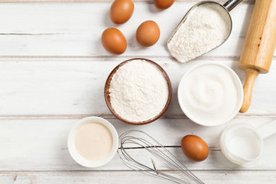 Directly above shot of ingredients on table