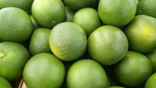 Full frame shot of lemons in market