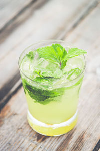 Close-up of drink on table