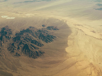 Aerial view of desert