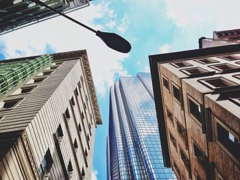 Low angle view of buildings against sky