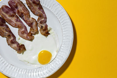 High angle view of meal served in plate