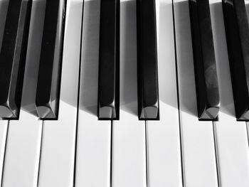 Close-up of piano keys