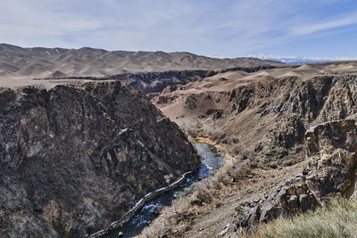 Black canyon, charyn river. national natural park in kazakhstan.