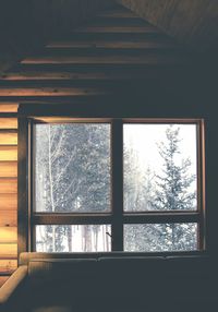 View of window in winter