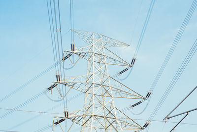 Low angle view of power lines