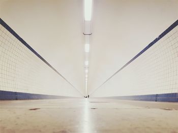 View of illuminated tunnel