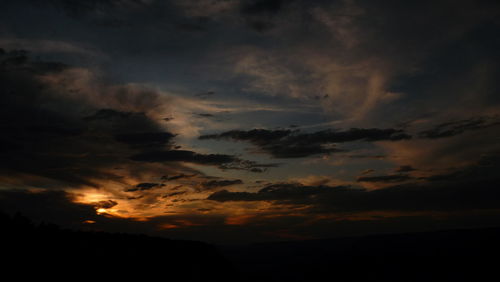 Low angle view of sky during sunset