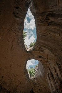 High angle view of rock formations