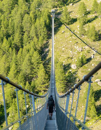 High angle view of bridge