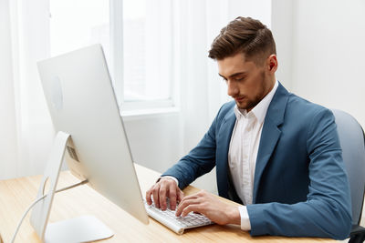 Businesswoman working at office