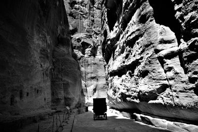 Scenic view of mountain in cave