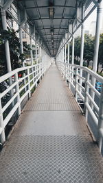 Diminishing perspective of footbridge