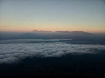Scenic view of cloudscape against sky during sunset