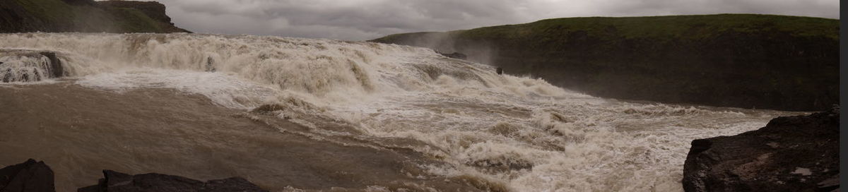 Scenic view of waterfall