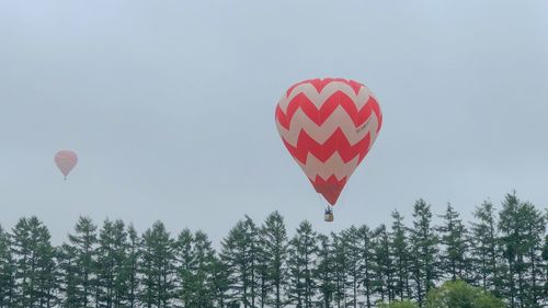 View of hot air balloon against sky