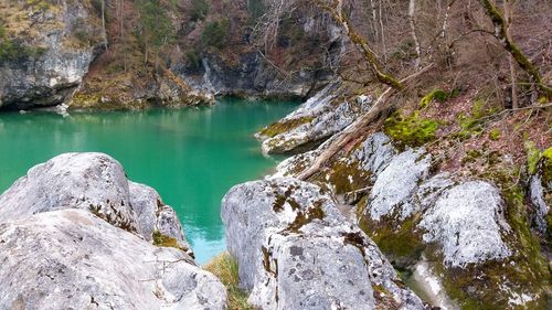 Panoramic view of sea and rocks