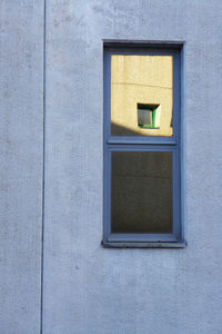 Full frame shot of window on wall