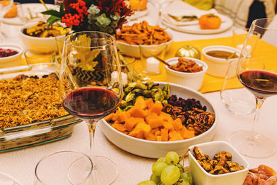 Close-up of food on table