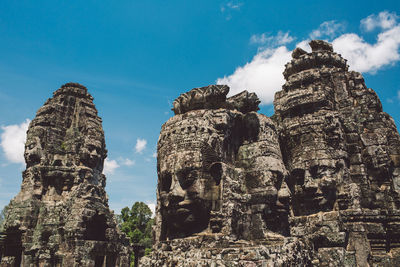 Low angle view of temple against sky