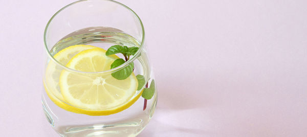 Close-up of drink in glass on table