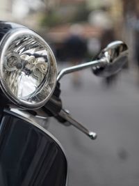 Close-up of motorcycle