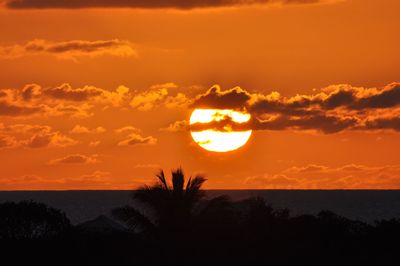 Scenic view of sunset over sea